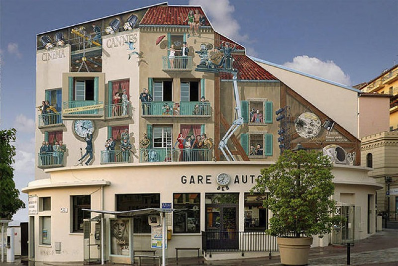 Illustration for article titled These Amazing Trompe L'oeil Illusions Bring Drab City Buildings To Life